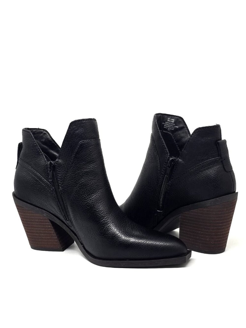 Crown Vintage Stavie Genuine Leather Black Bootie Women's Size 9M